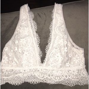 white lace bralette